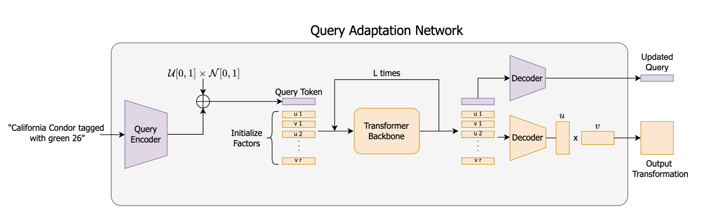 Transformer-based hypernetwork that predicts low-rank projection matrices